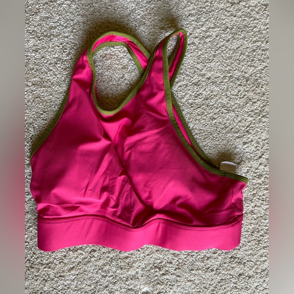 Fabletics PowerHold hot pink fuschia w/ olive sports bra - Picture 7 of 7